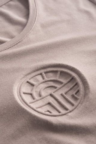 T-shirt Βισκοζένιο με Ανάγλυφο Logo